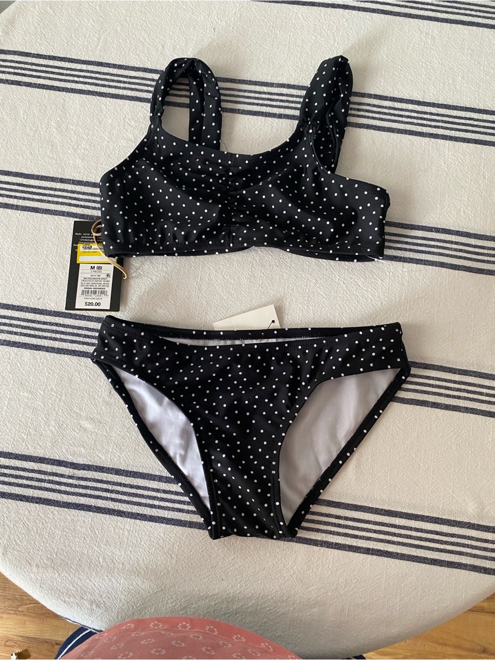 Cat & Jack Black and White Polka Dot Girls' Two-Piece Set